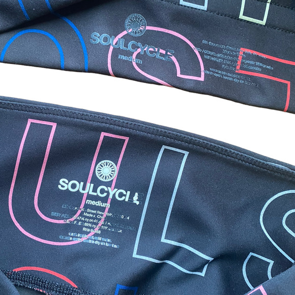 Soulcycle Soul Logo Black High Rise Leggings & Sports Bra Set Medium Multicolor - Picture 7 of 7